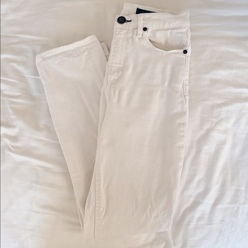 Rag & Bone White Straight Leg Jeans